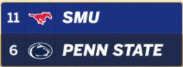 SMU Football vs Penn State Football